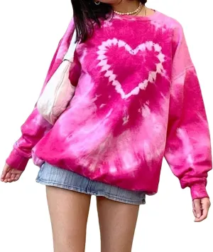 Women Y2K Oversized Sweatshirt Long Sleeve Crewneck Graphic Loose Pullover Top Vintage 90S E-Girl Shirt Streetwear