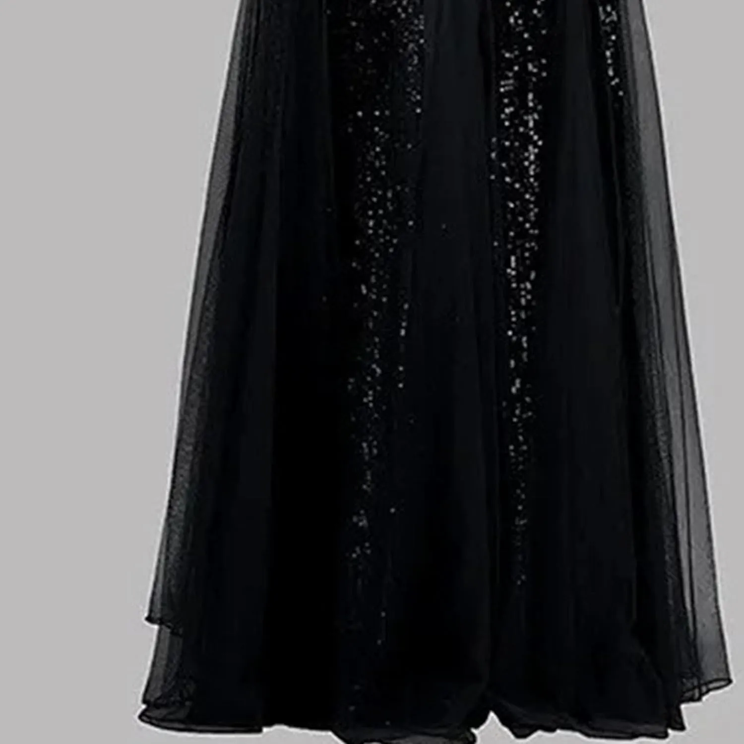 Women's Backless V Neck Wedding Guest Dress Sequin Sparkly Cocktail Maxi Dress Sleeveless Sllim Fit Ruffle Dresses