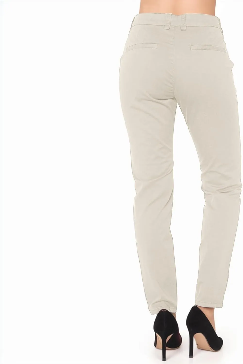 Womens Elegant Casual Daily Straight Leg Casual Pants Suit Pants Solid Color Zipper Button Trousers High Waist