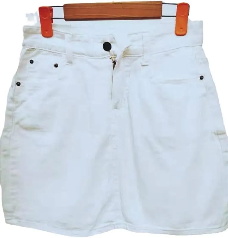 Womens High Waisted Short Mini Denim Skirt 2023 Fashion Sexy Jean Skirts 3XL-S