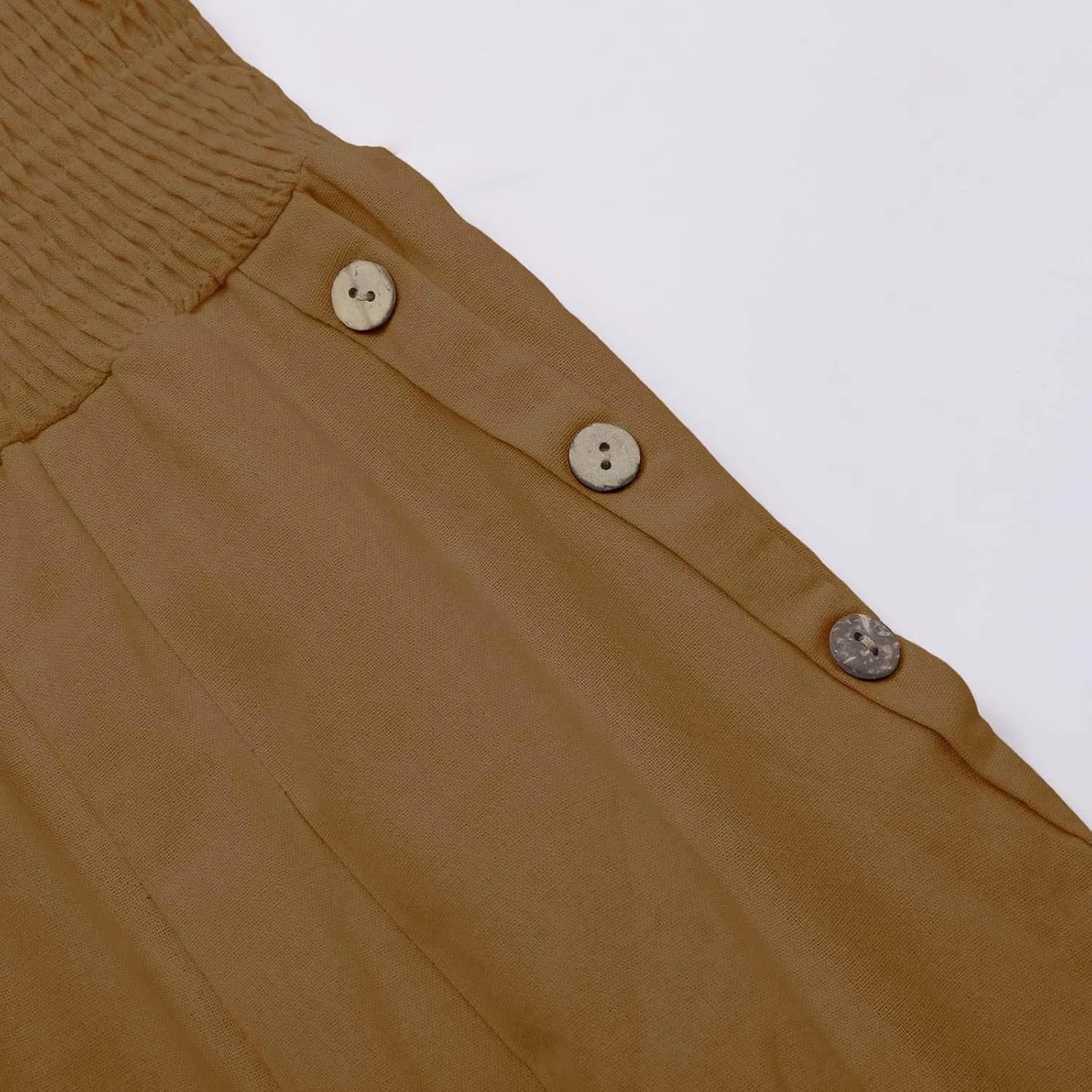 Women's Linen Blend Summer Fashion Palazzo Pants High Waist Wide Leg Plus Size Pant Trousers Beach