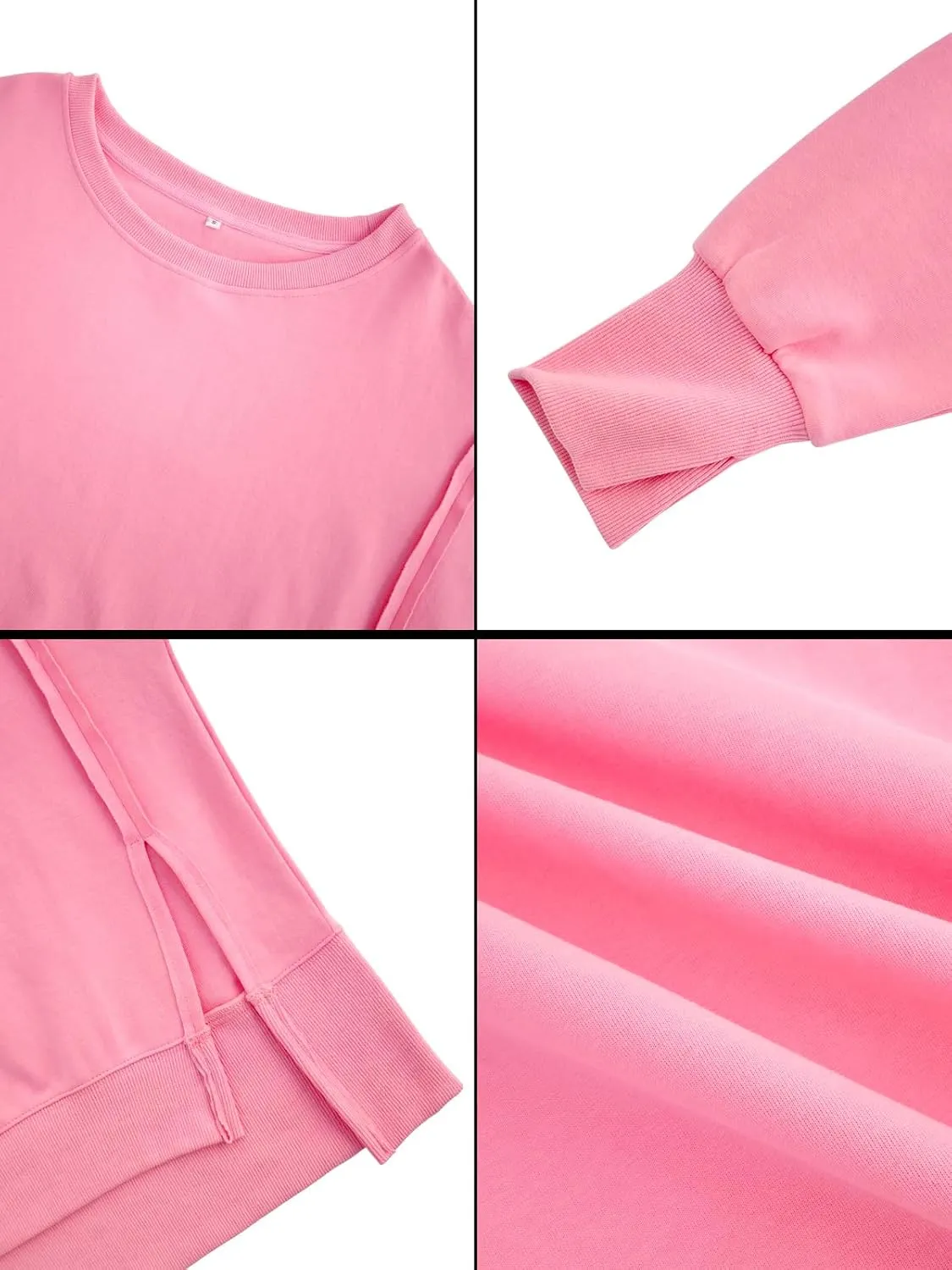 Womens Oversized Sweatshirts Fall Crewneck Long Sleeve Pullover Hoodies Lightweight Loose Cotton Tunic Tops