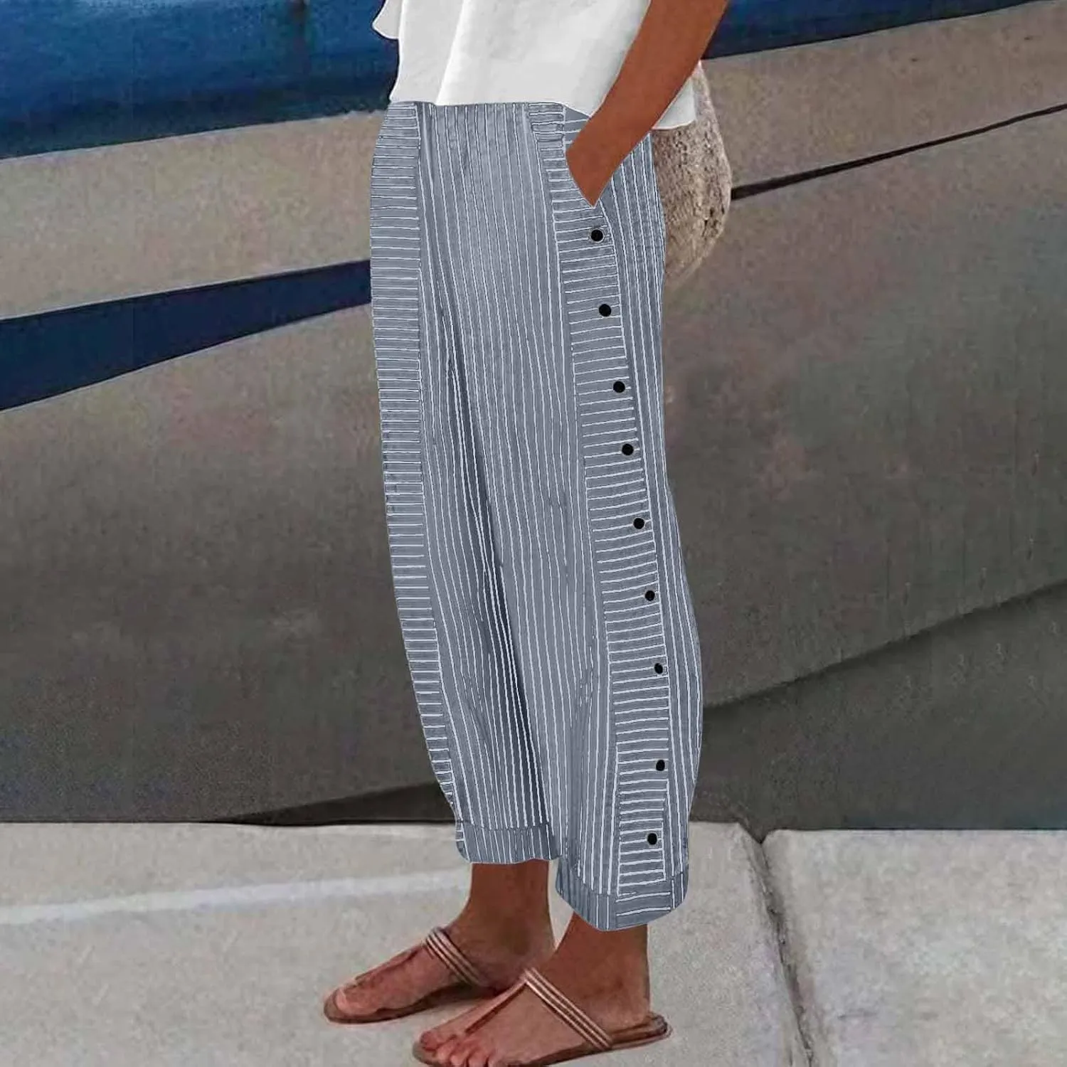 Womens Pants, WomenS Linen Casual Pants Straight Leg Peasant Trendy 2025 Teacher
