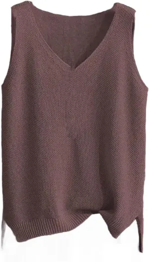 Women's Plus Size Ice Silk Camisole Knitted Base Shirt Sleeveless Top for Women
