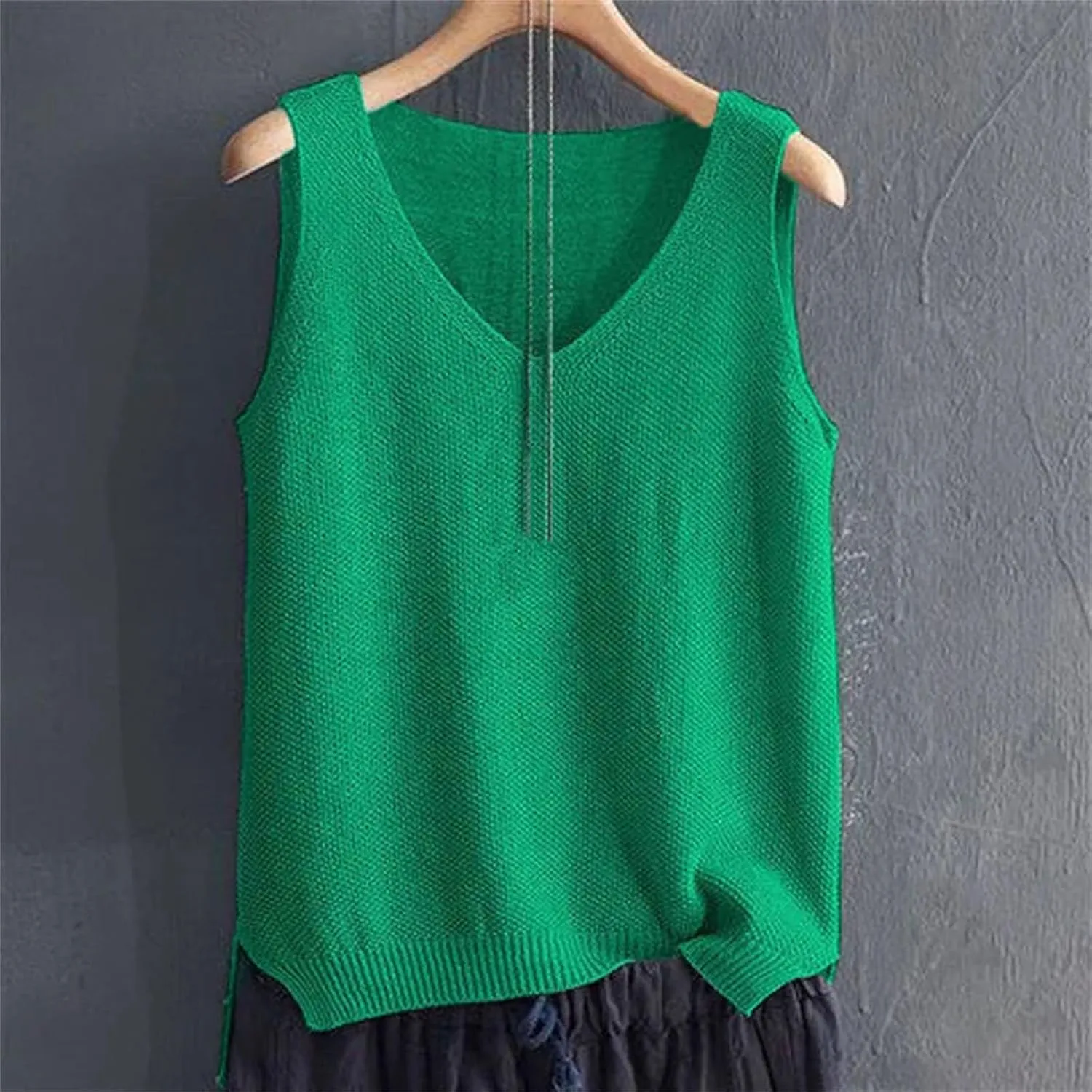 Women's Plus Size Ice Silk Camisole Knitted Base Shirt Sleeveless Top for Women