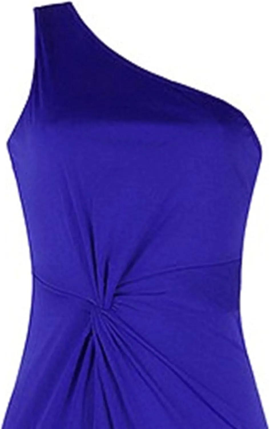 Women's Ruffle High Split Cocktail Party Dress Slim Fit Sleeveless Wedding Dress One Shoulder Sexy Prom Eveing Dresses