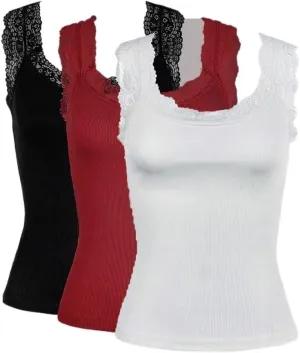 Womens Sleeveless Camisole Tank Tops Blouse Rib-Knit Solid Color Round Neck Tank Top