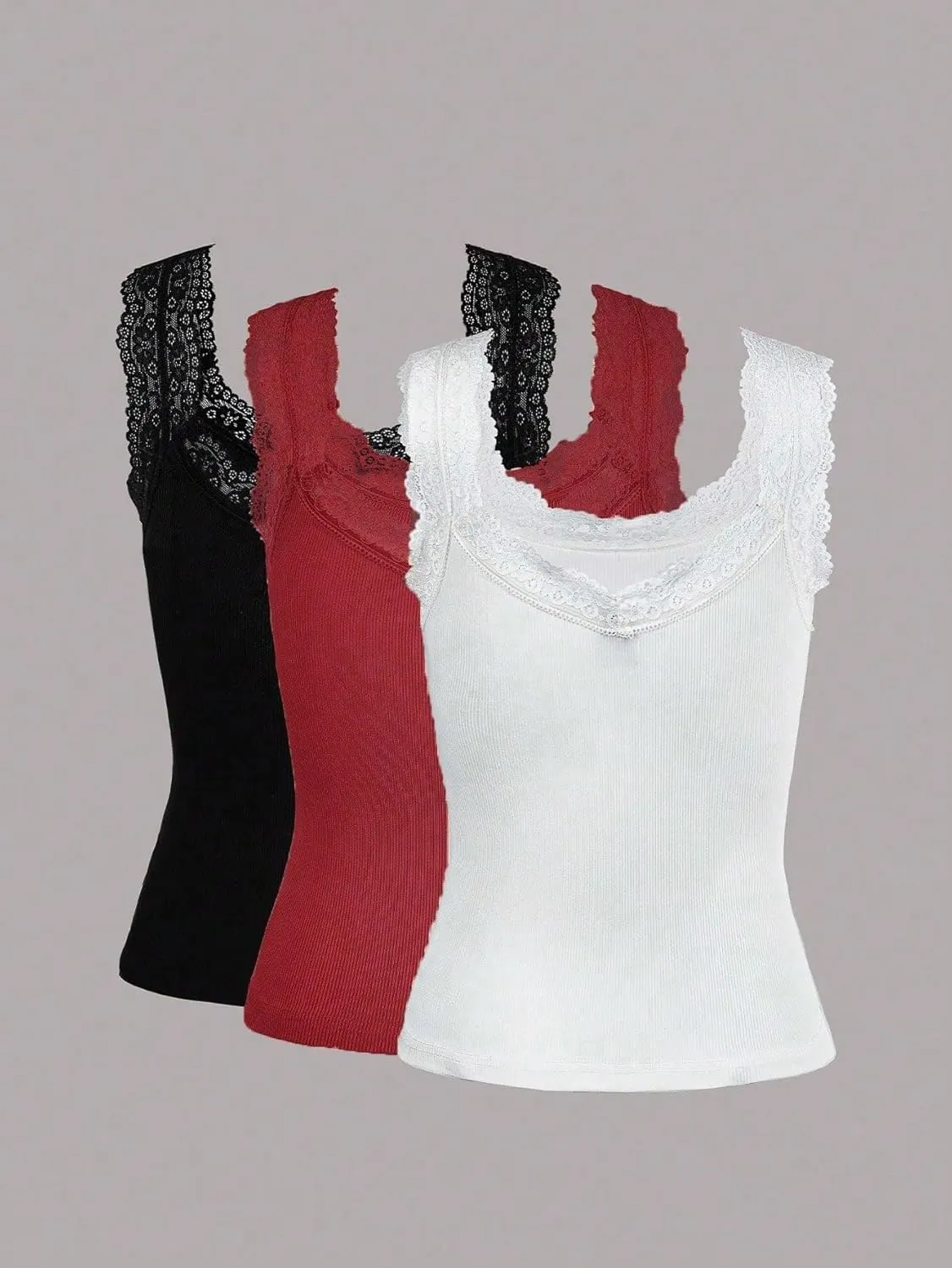 Womens Sleeveless Camisole Tank Tops Blouse Rib-Knit Solid Color Round Neck Tank Top