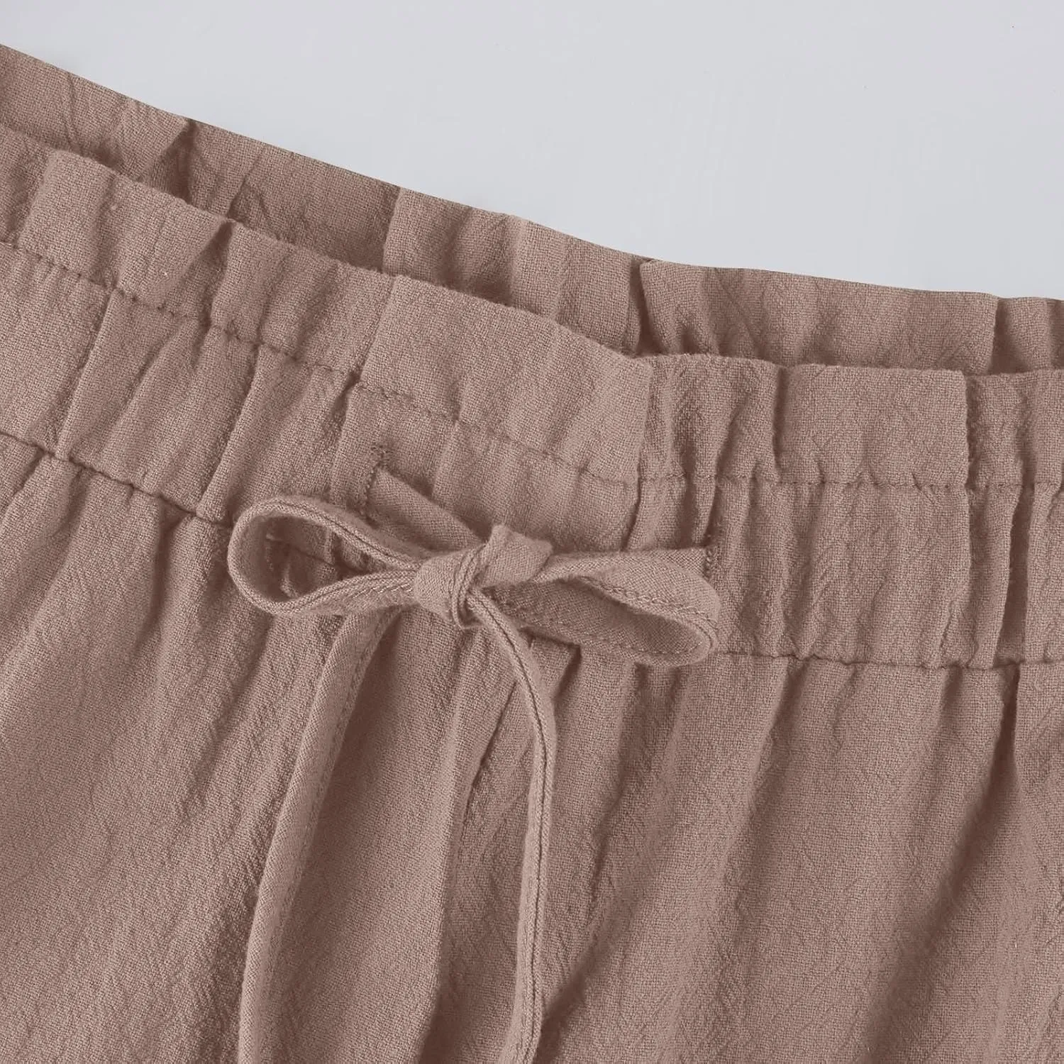 Women's Wide Leg Linen Pants High Waisted Plus Size Casual Comfy Palazzo Pant Summer Loose Fit Lounge with Pockets