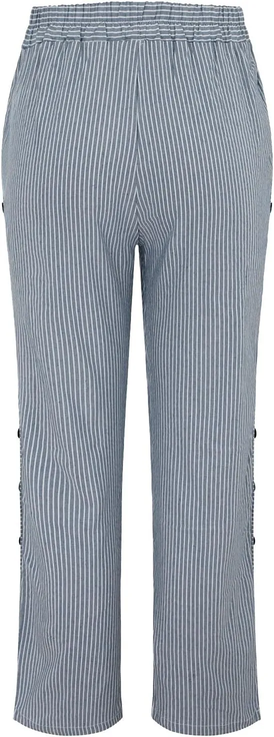 Womens Wide Leg Pants Leg Pants Fashion Drawstring Elastic Trousers Comfy Straight Long Fall Fashion Outfits
