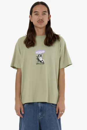 WORSHIP SUPPLIES HOLD UP RE UP TEE - SWAMP GREEN