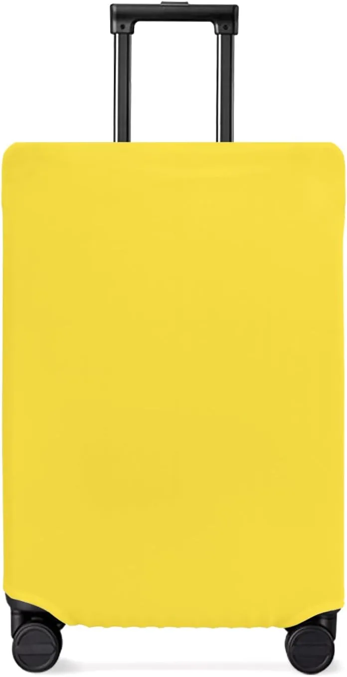 Yellow Summer Spring Travel Luggage Cover, Anti-scratch Travel Suitcase Protector Covers, Washable Elastic Baggage Covers Fit 19-21 Inch Carry on Luggage