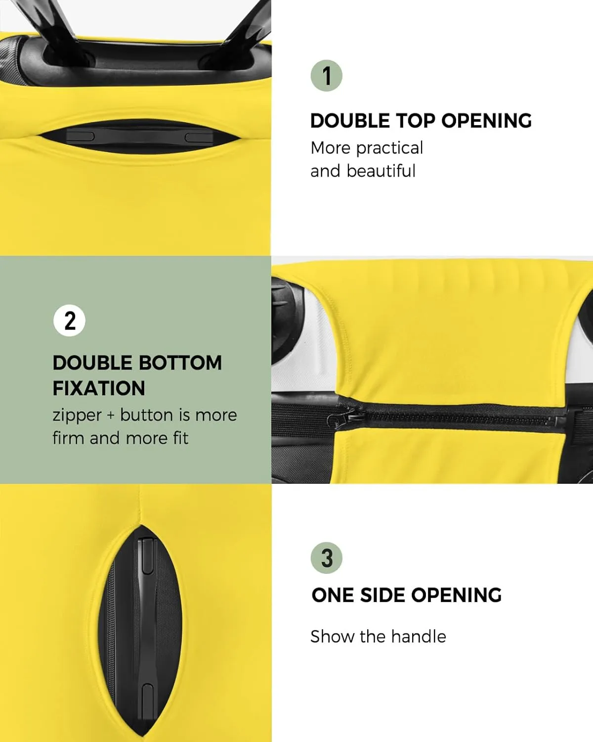 Yellow Summer Spring Travel Luggage Cover, Anti-scratch Travel Suitcase Protector Covers, Washable Elastic Baggage Covers Fit 26-28 Inch Carry on Luggage