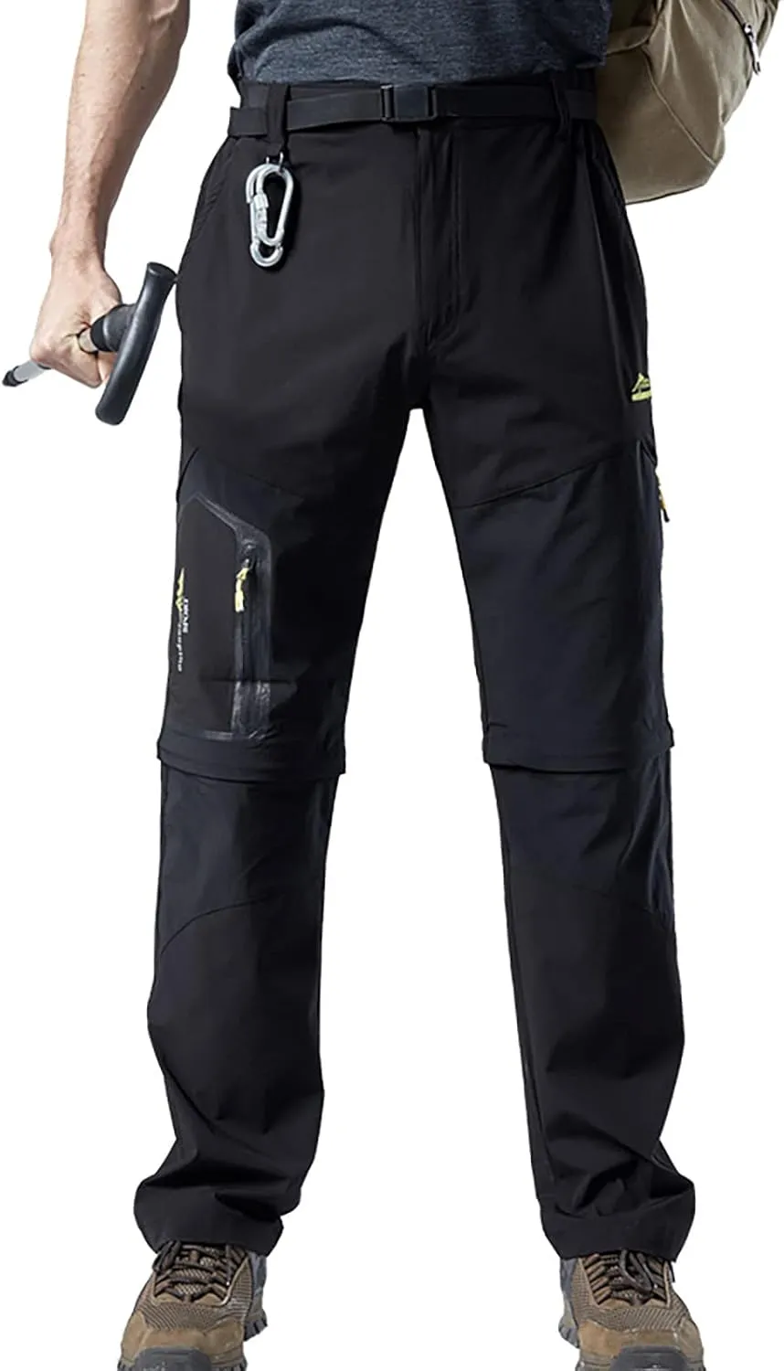 Ymosrh Khaki Jeans for Men are Thickened with Velvet, Outdoor Mountaineering, Multi Pocket Long Pants Mens Stretch