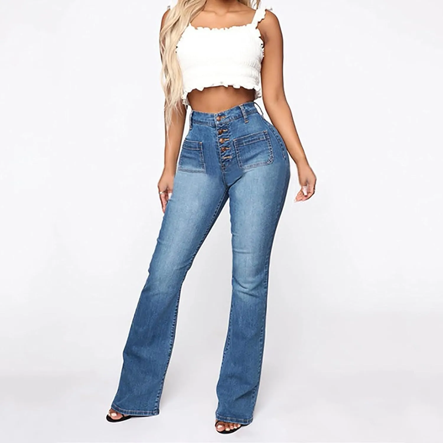 YUTANRAL Womens Jeans/Sweatpants 2024 Lounge Baggy Wide Leg Pants Fashion High Waisted Joggers Y2k Clothes, Large